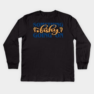 something bishy going on Kids Long Sleeve T-Shirt